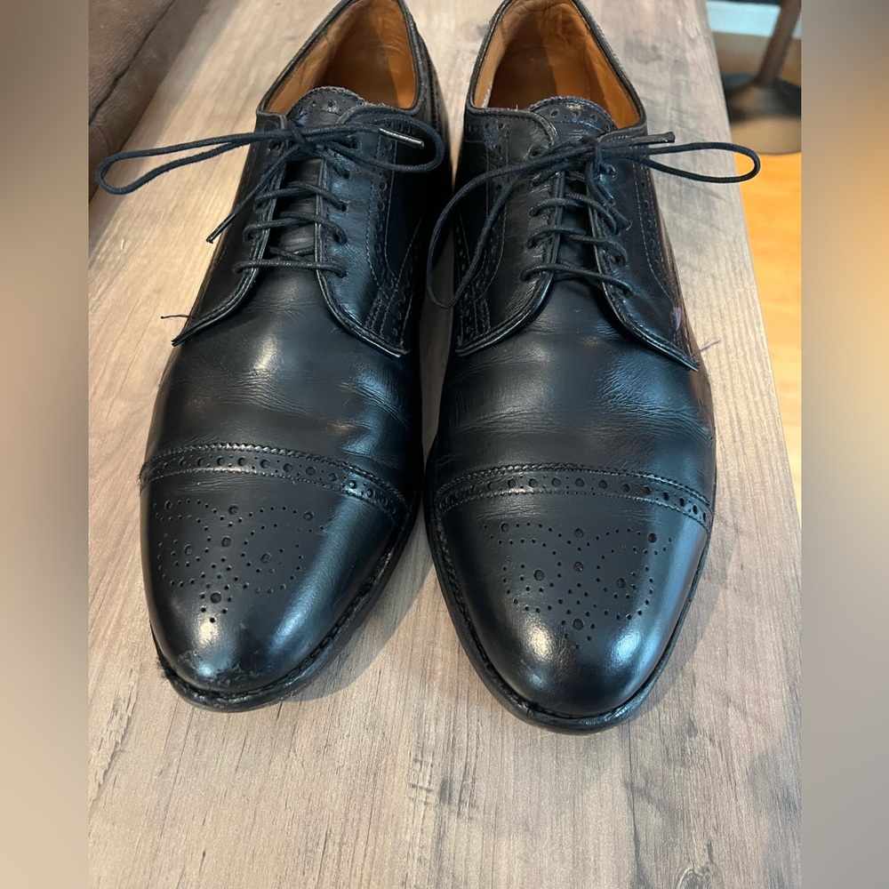 Allen Edmonds Sanford Black Leather Dress Shoes 10.5 E